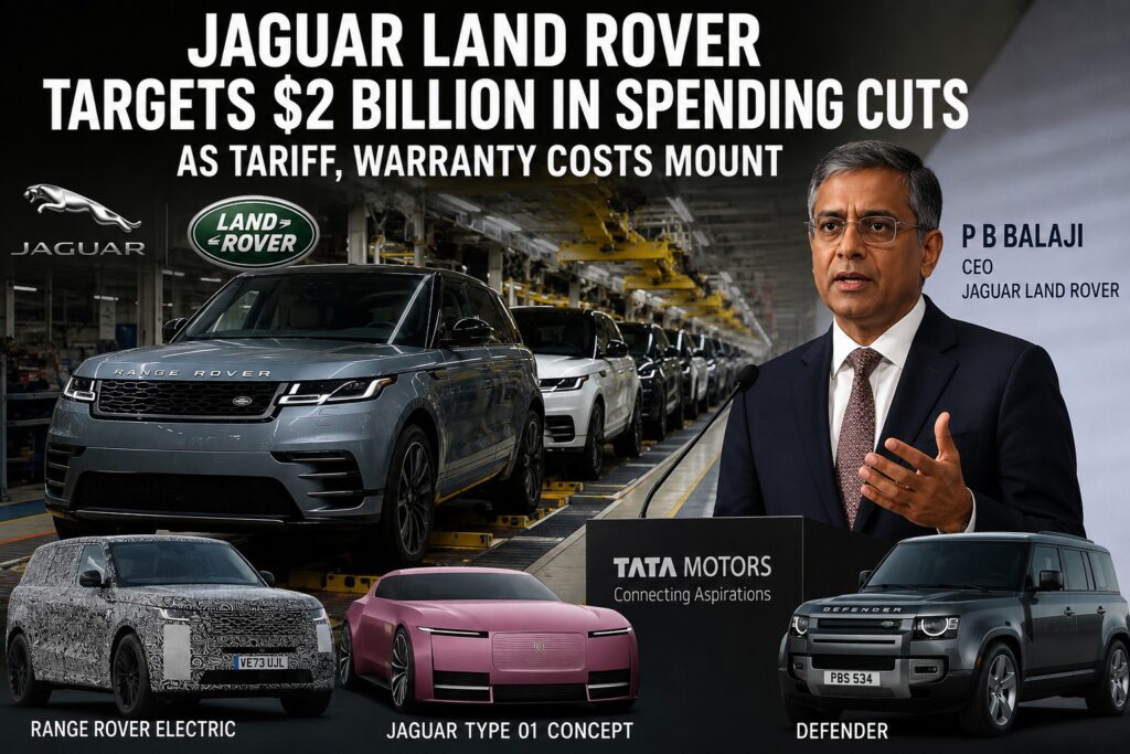 Jaguar Land Rover Targets $2 Billion in Spending Cuts as Tariff, Warranty Costs Mount
